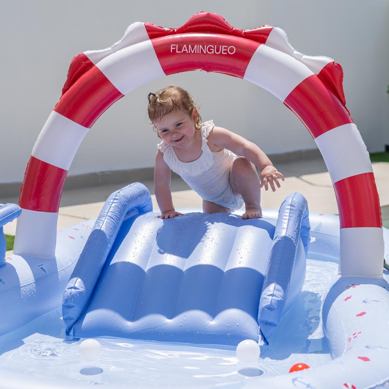 Flamingueo Centre De Jeux Aquatique Avec Toboggan PVC Violet 6/7