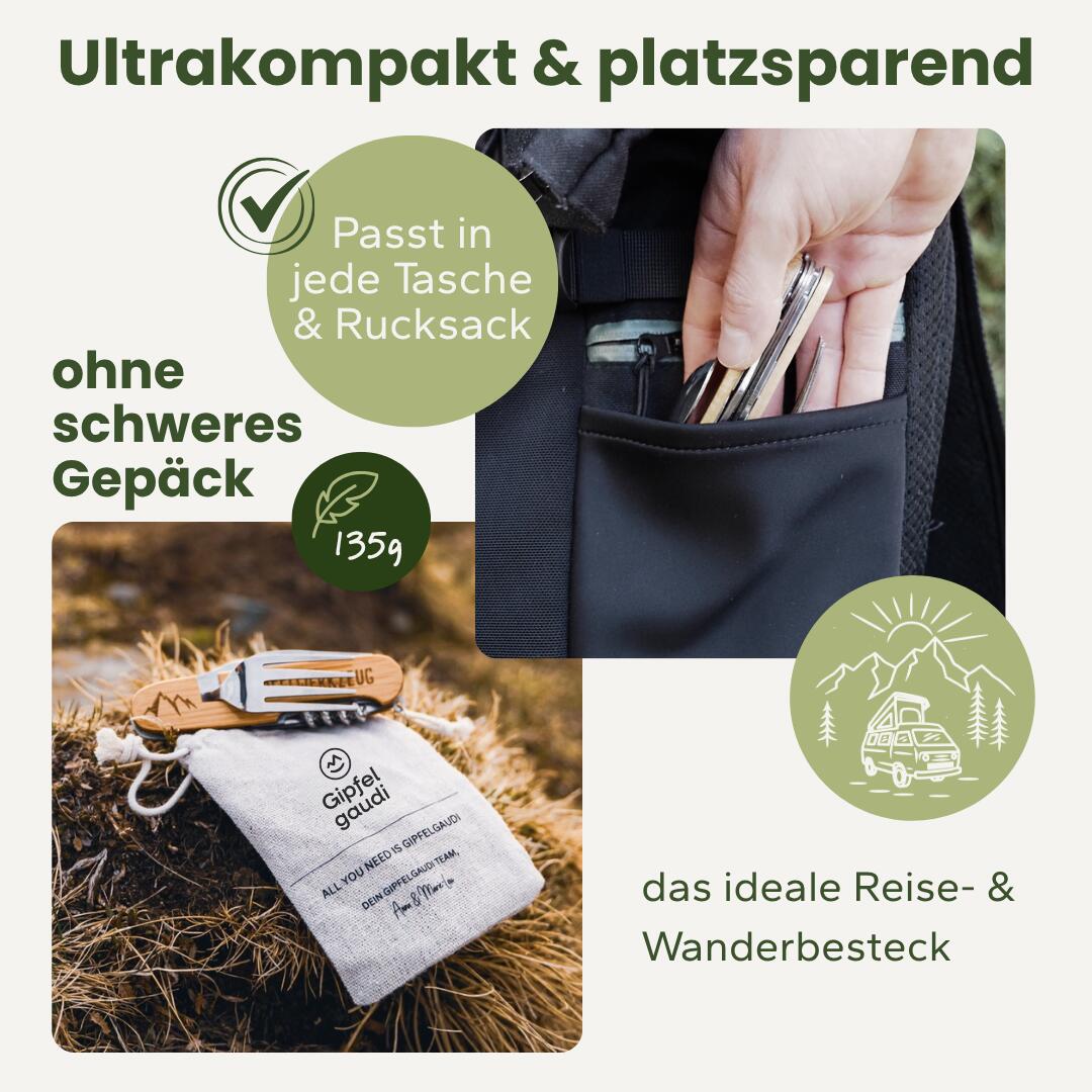 All-in-One Camping Besteck: ideal zum Wandern, Picknick & mehr 3/9