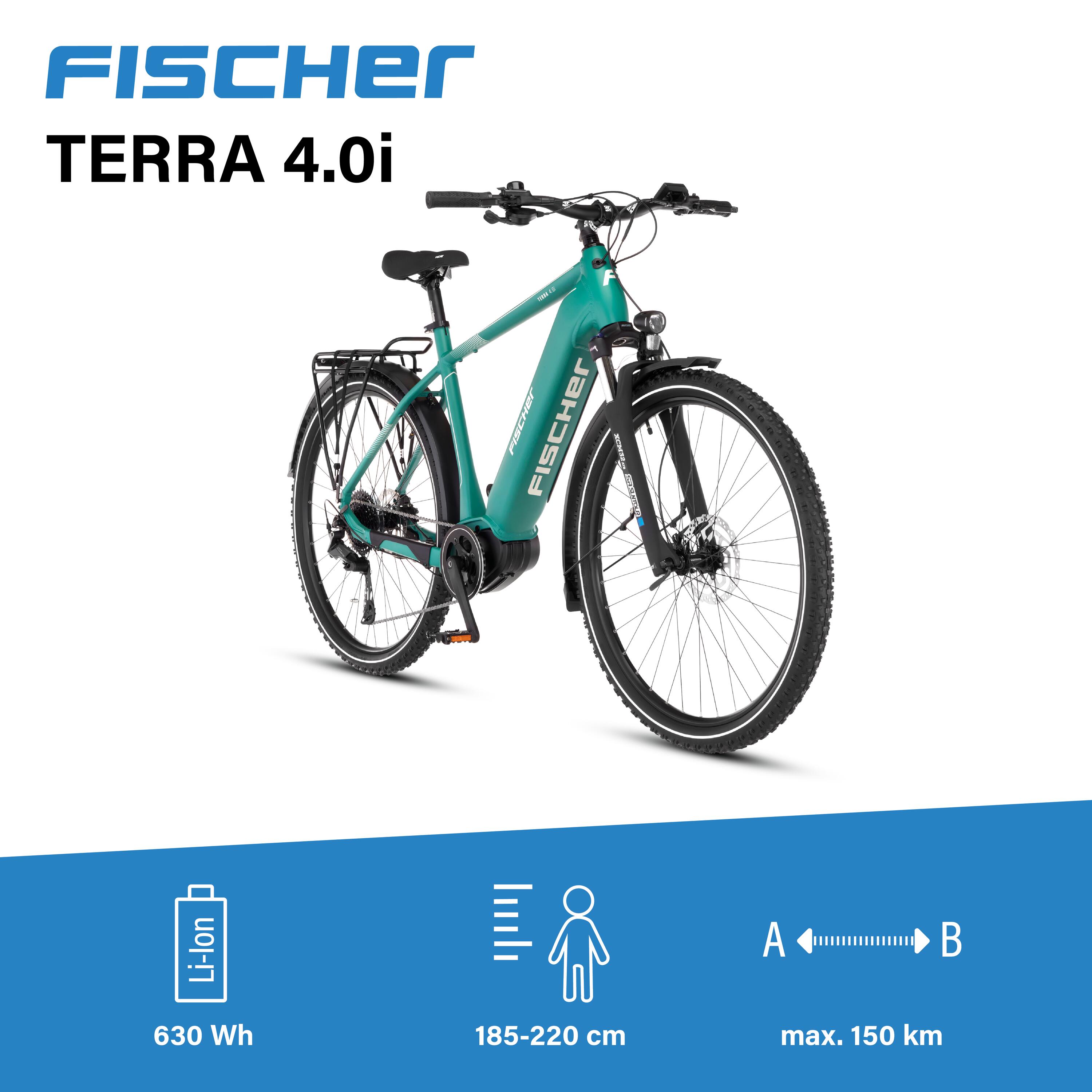 FISCHER TERRA 4.0i E-Bike - Sea green matt, 29 Zoll, RH 55 cm, 630 Wh 7/7