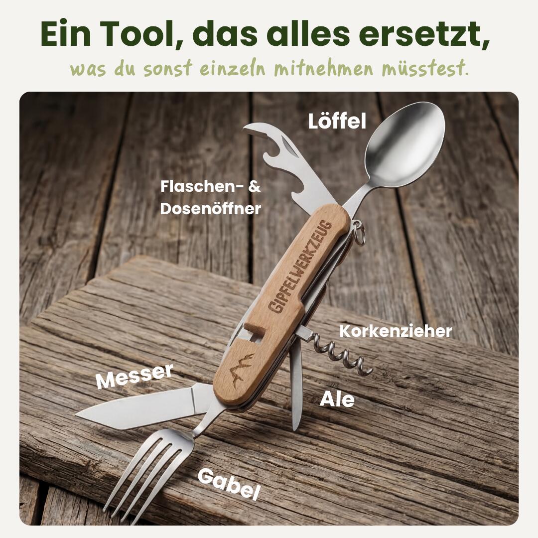All-in-One Camping Besteck: ideal zum Wandern, Picknick & mehr 6/9