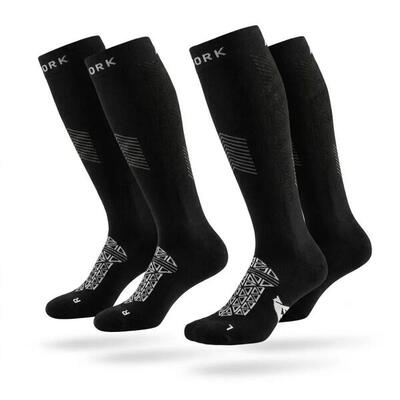 Merino compressiekousen - pak van 2 paar