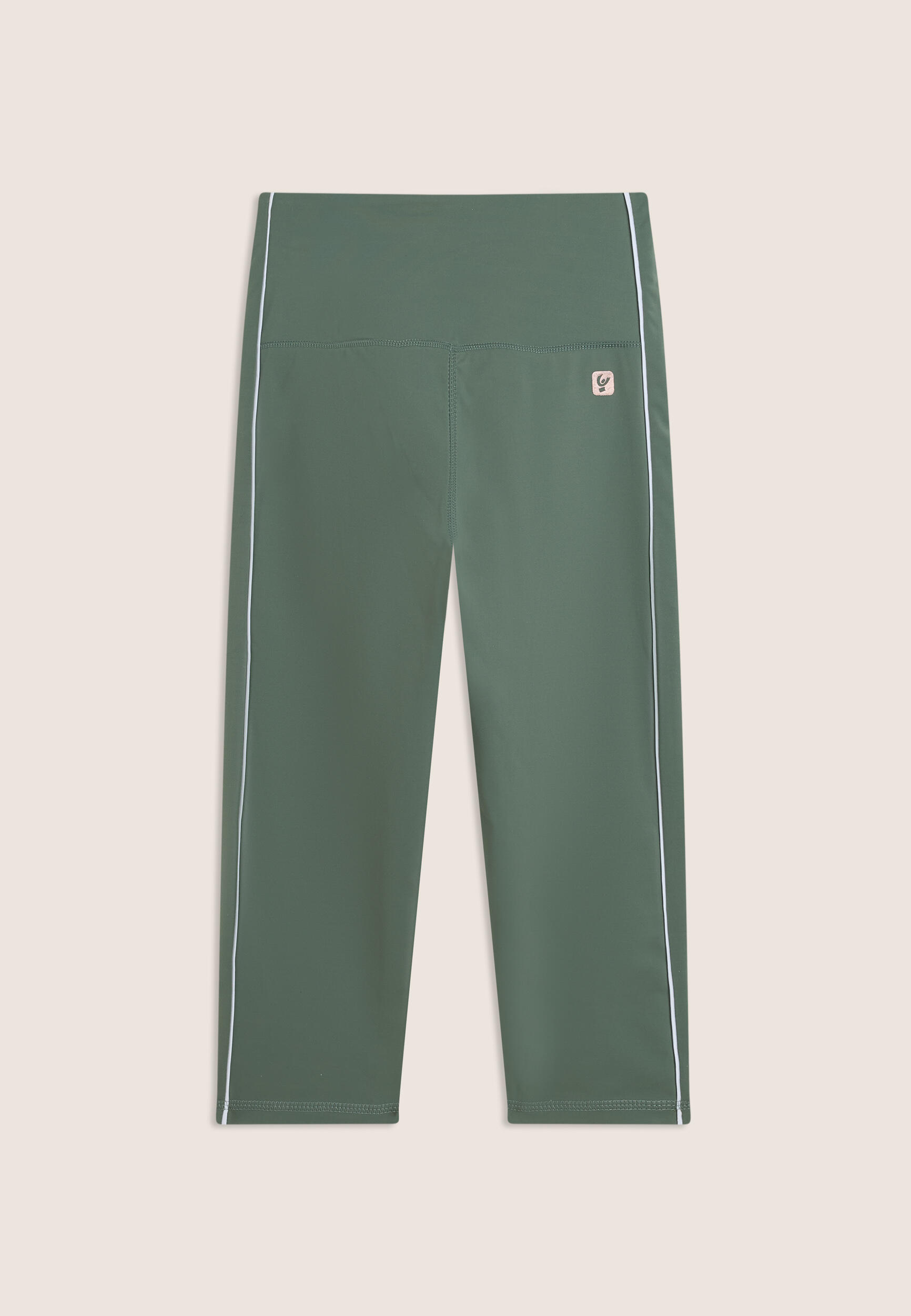 Legging sportif style corsaire à taille super haute et passepoil contrastant 2/3