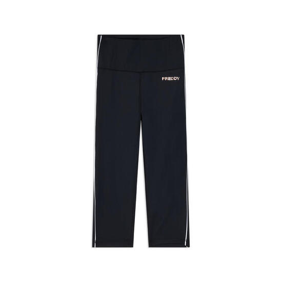 Legging sportif style corsaire à taille super haute et passepoil contrastant