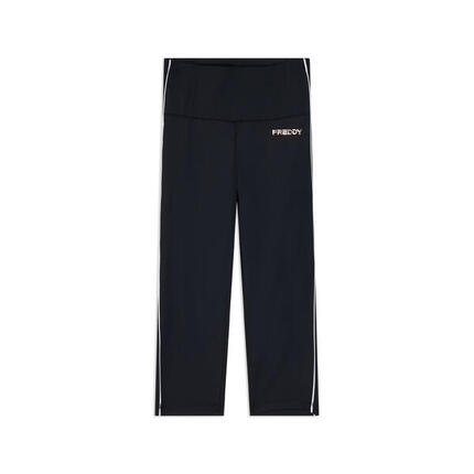Legging sportif style corsaire à taille super haute et passepoil contrastant
