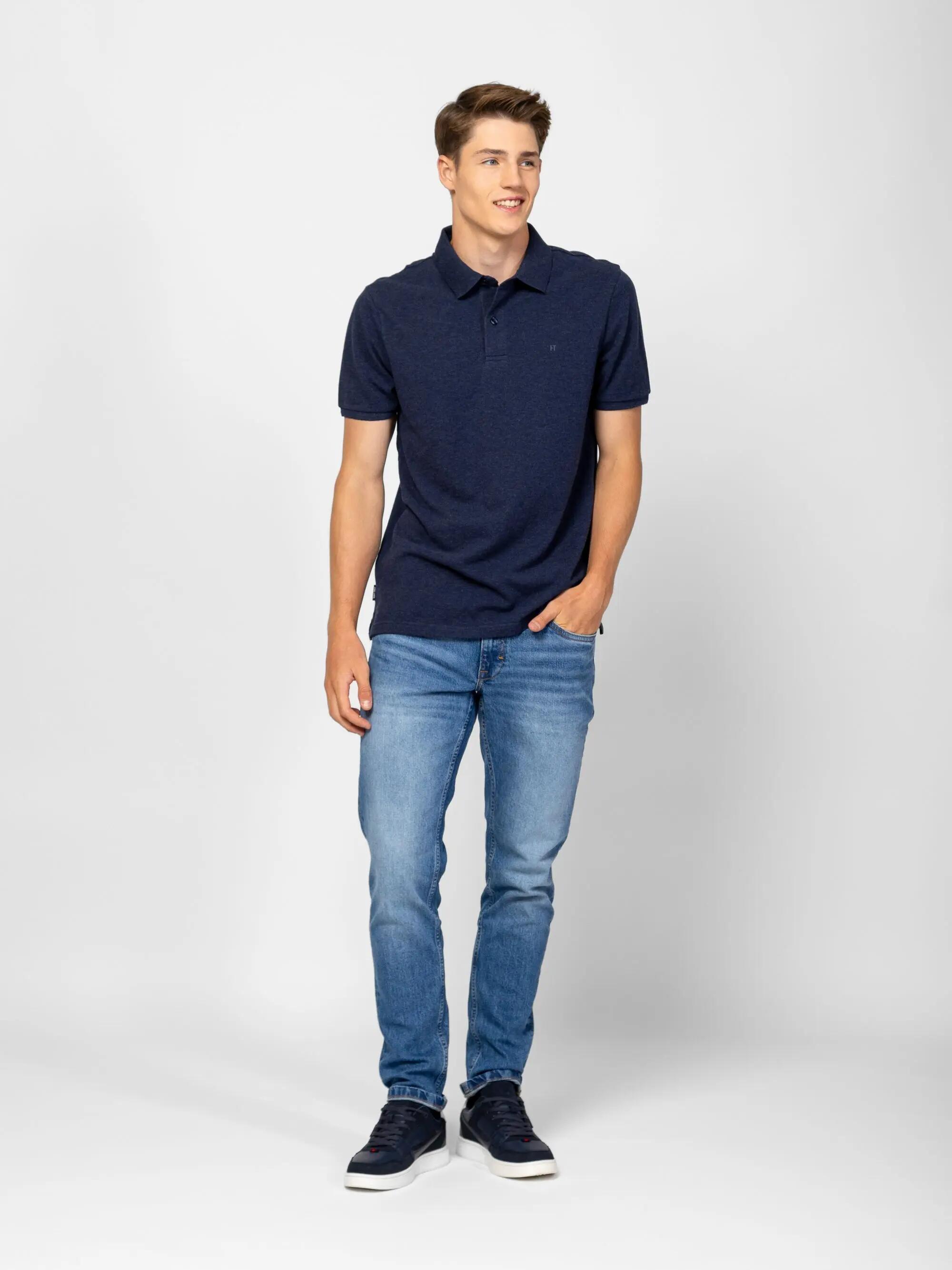 Tricou cu mânecă scurtă, cu guler, pentru bărbați DOLFO 3/5