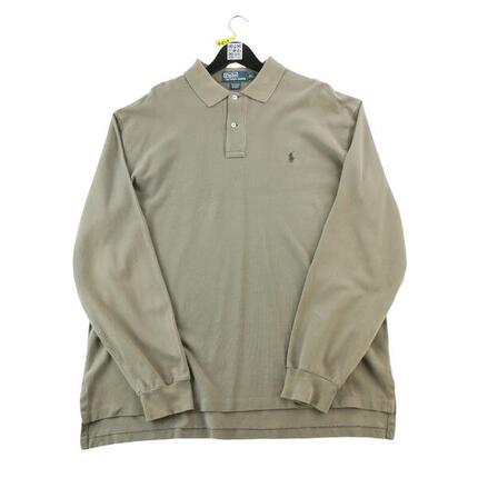 Seconde vie - Polo manches longues Homme Beige - Bon état