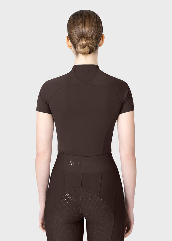 Camiseta Base Manga Corta Mujer Equitación Maximilian Origin Chocolate 3/7