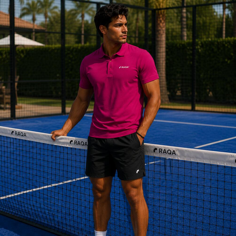 Padel polo heren roze  – Raqa Performance 2/4