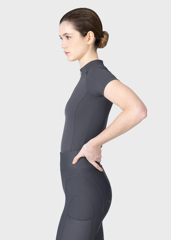 Camiseta Base Manga Corta Mujer Equitación Maximilian Origin Grafito 2/7