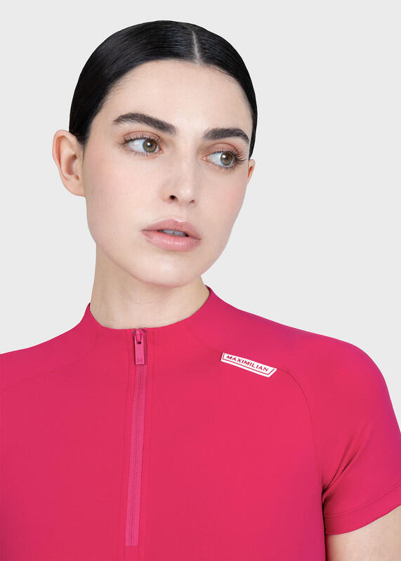 Camiseta Base Manga Corta Mujer Equitación Maximilian Origin Frambuesa 5/7