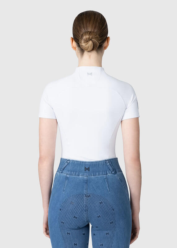 Camiseta Base Manga Corta Mujer Equitación Maximilian Origin Blanco 3/7
