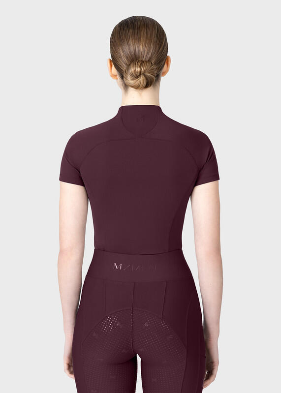 Camiseta Base Manga Corta Mujer Equitación Maximilian Origin Burdeos 3/7