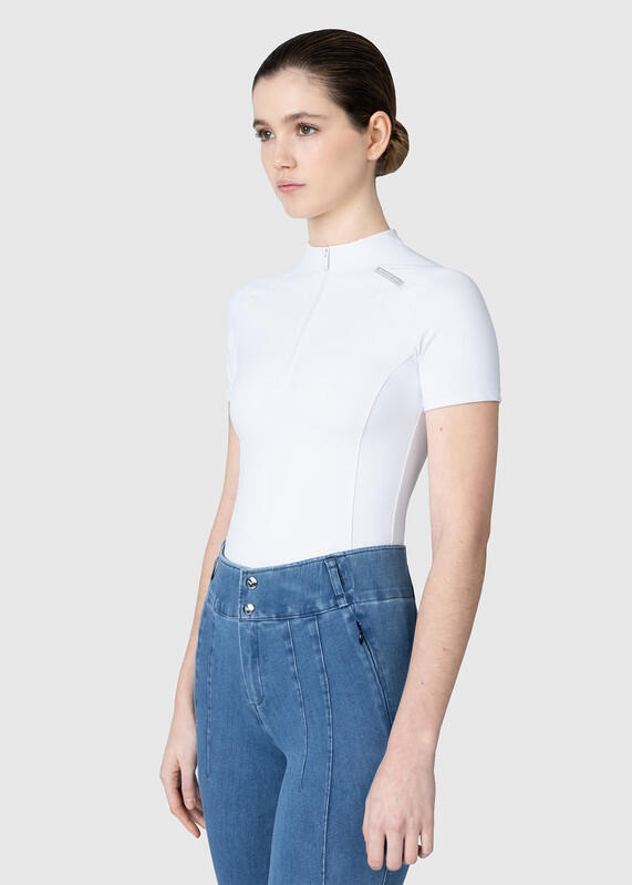Camiseta Base Manga Corta Mujer Equitación Maximilian Origin Blanco 2/7