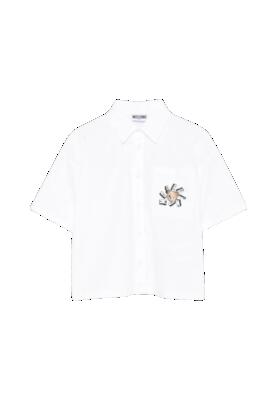 Overhemd jongens moschino wit huc01w