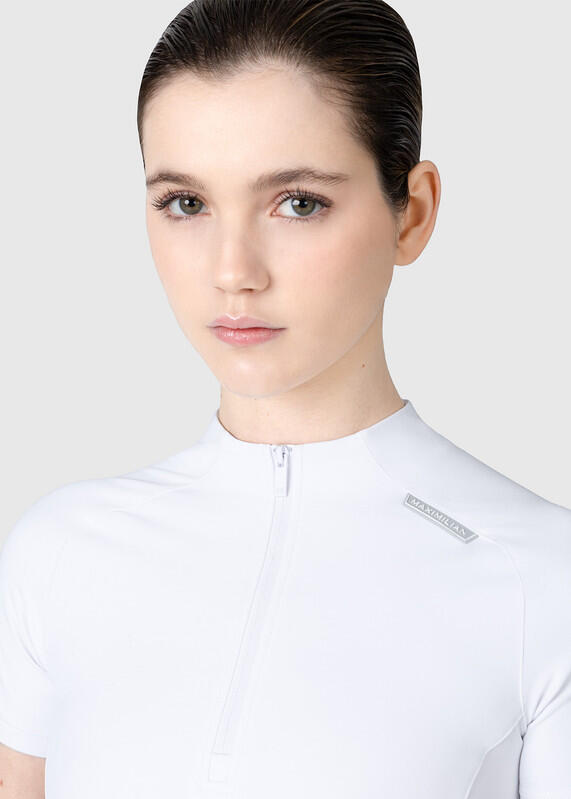Camiseta Base Manga Corta Mujer Equitación Maximilian Origin Blanco 5/7
