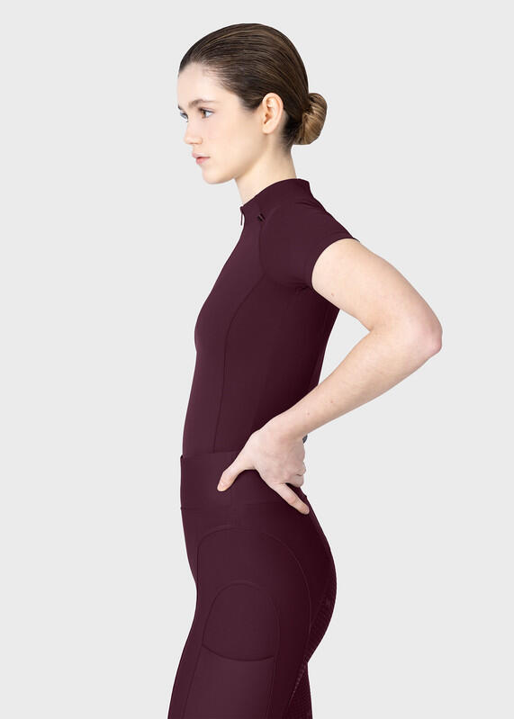 Camiseta Base Manga Corta Mujer Equitación Maximilian Origin Burdeos 2/7