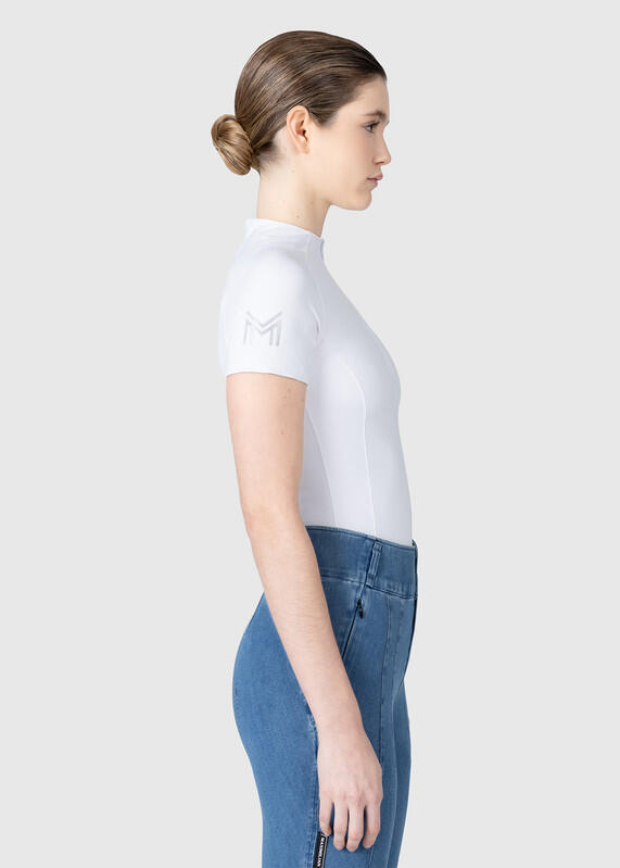 Camiseta Base Manga Corta Mujer Equitación Maximilian Origin Blanco 4/7