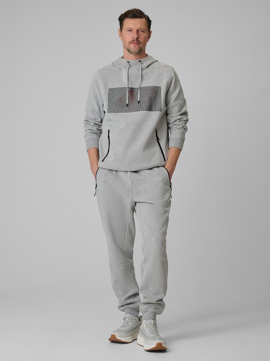 Bluza dresowa regular z kapturem męska 4F 4FRSS26TSWSM2975 3/7