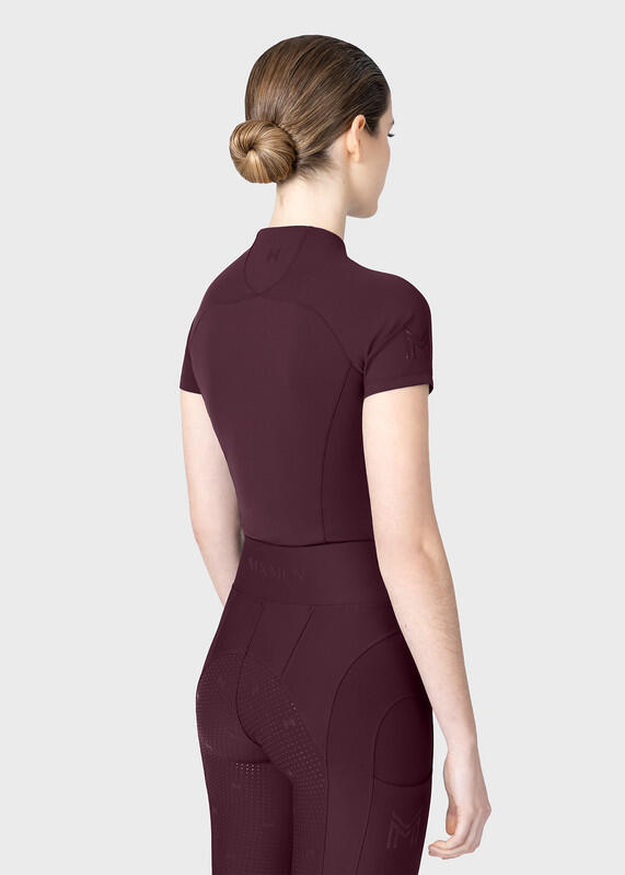 Camiseta Base Manga Corta Mujer Equitación Maximilian Origin Burdeos 5/7