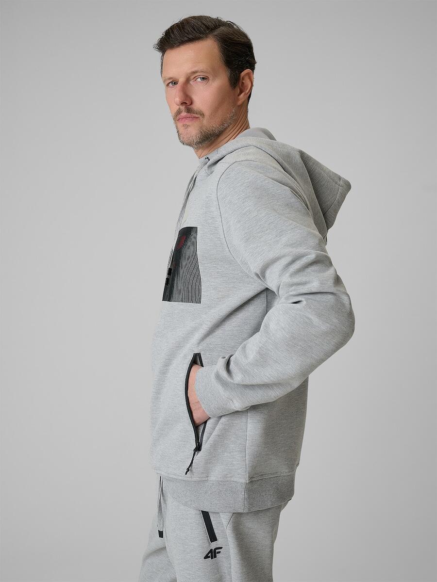 Bluza dresowa regular z kapturem męska 4F 4FRSS26TSWSM2975 5/7