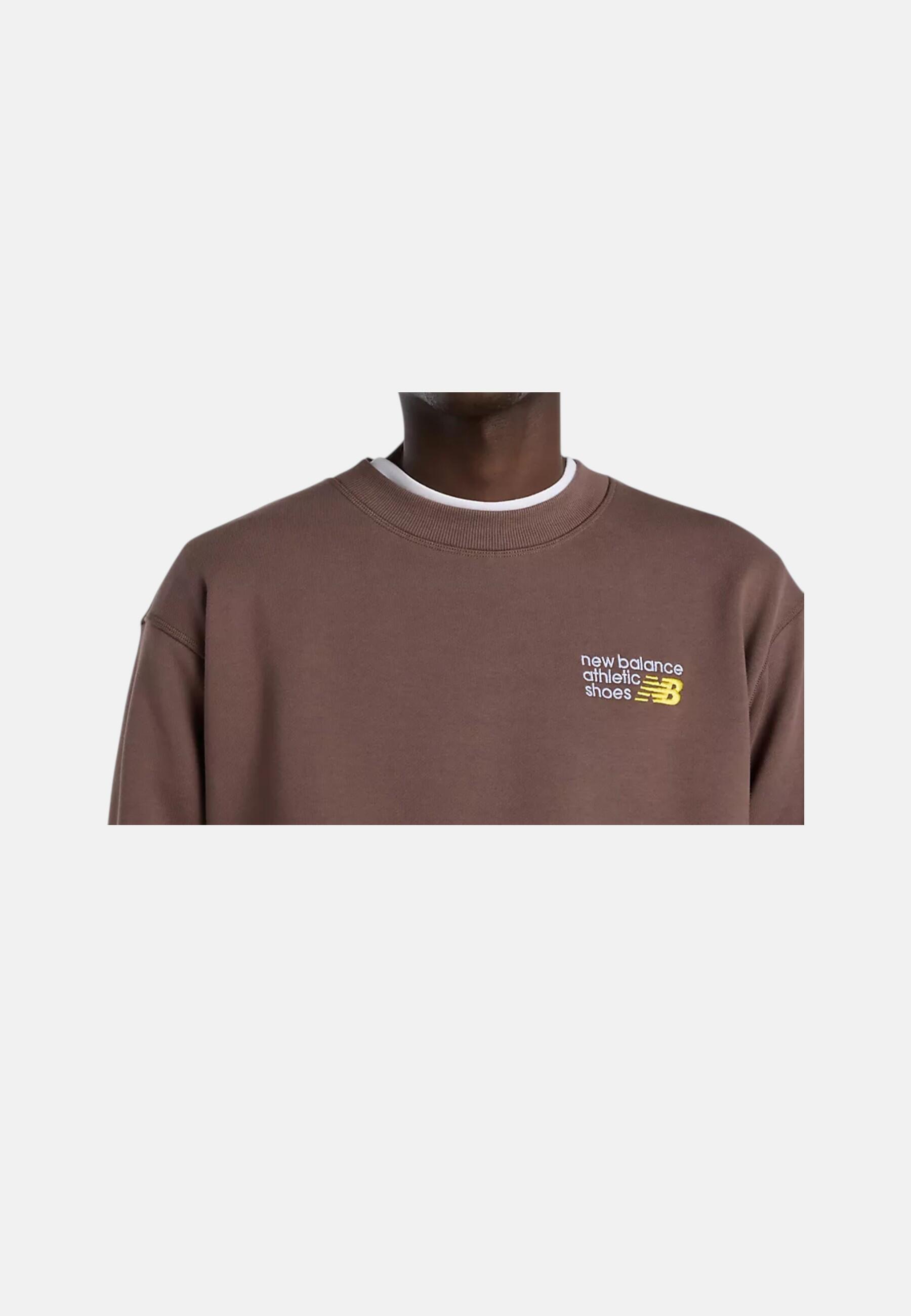 Sweatshirt heren New Balance marrone 3/4