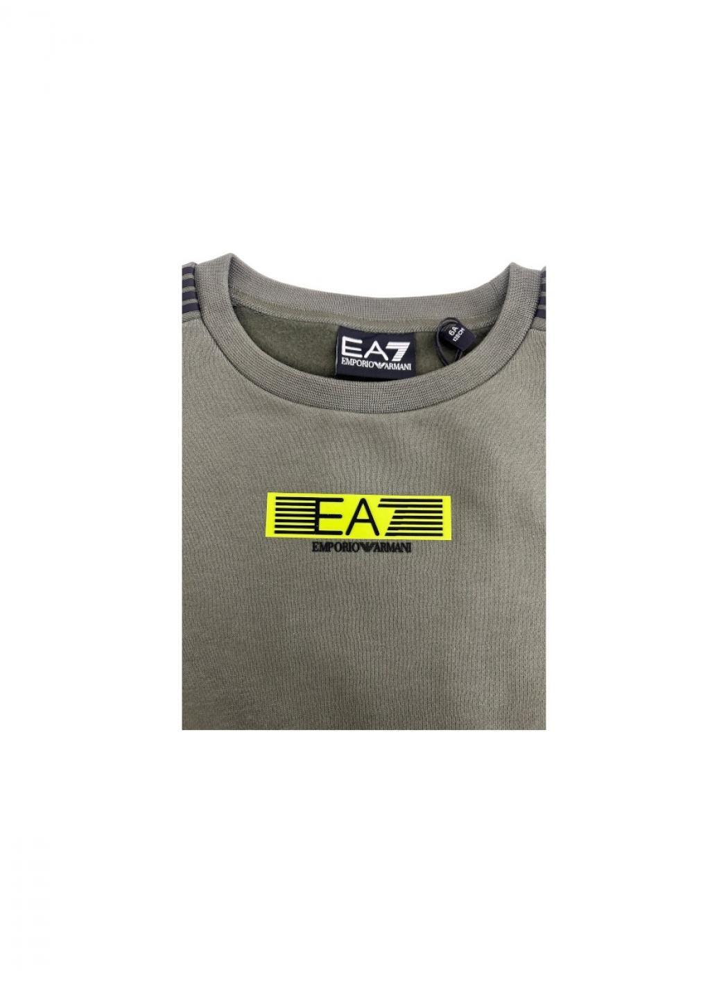 Sweat col rond Emporio Armani 7B000184 vert 3/5