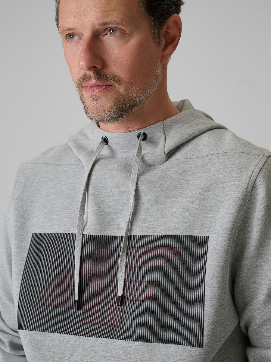 Bluza dresowa regular z kapturem męska 4F 4FRSS26TSWSM2975 4/7