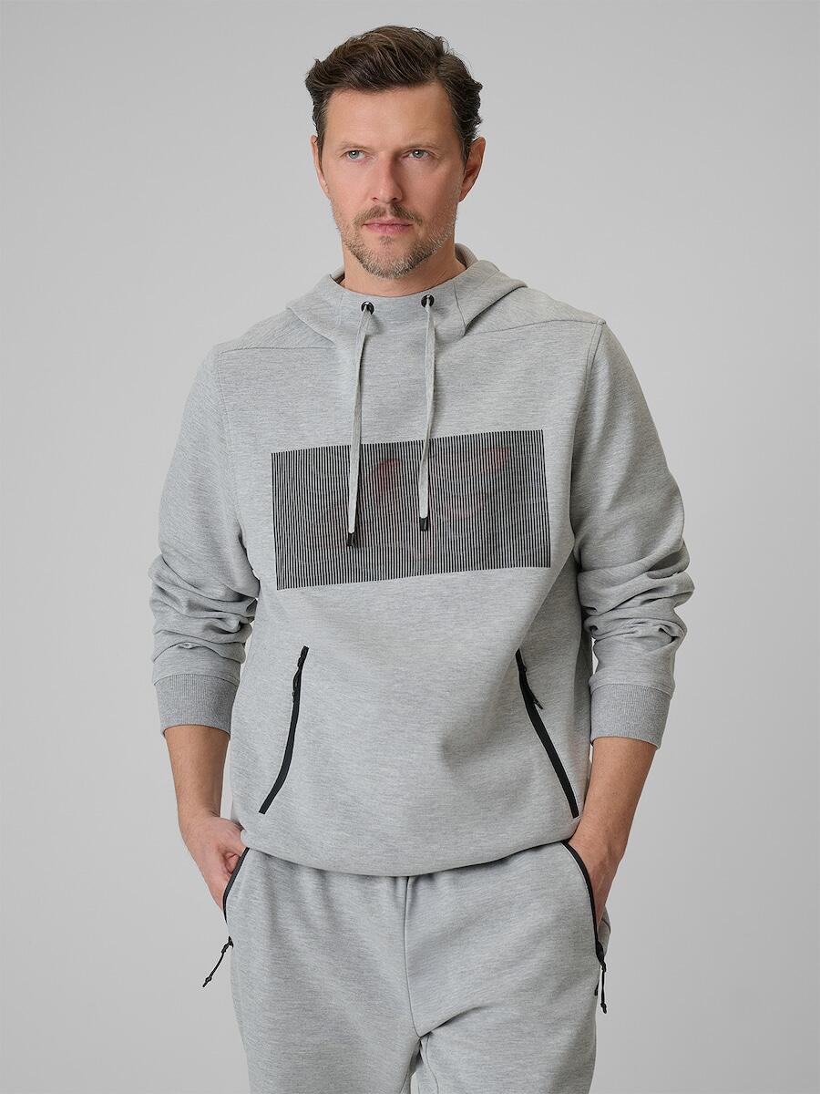 Bluza dresowa regular z kapturem męska 4F 4FRSS26TSWSM2975