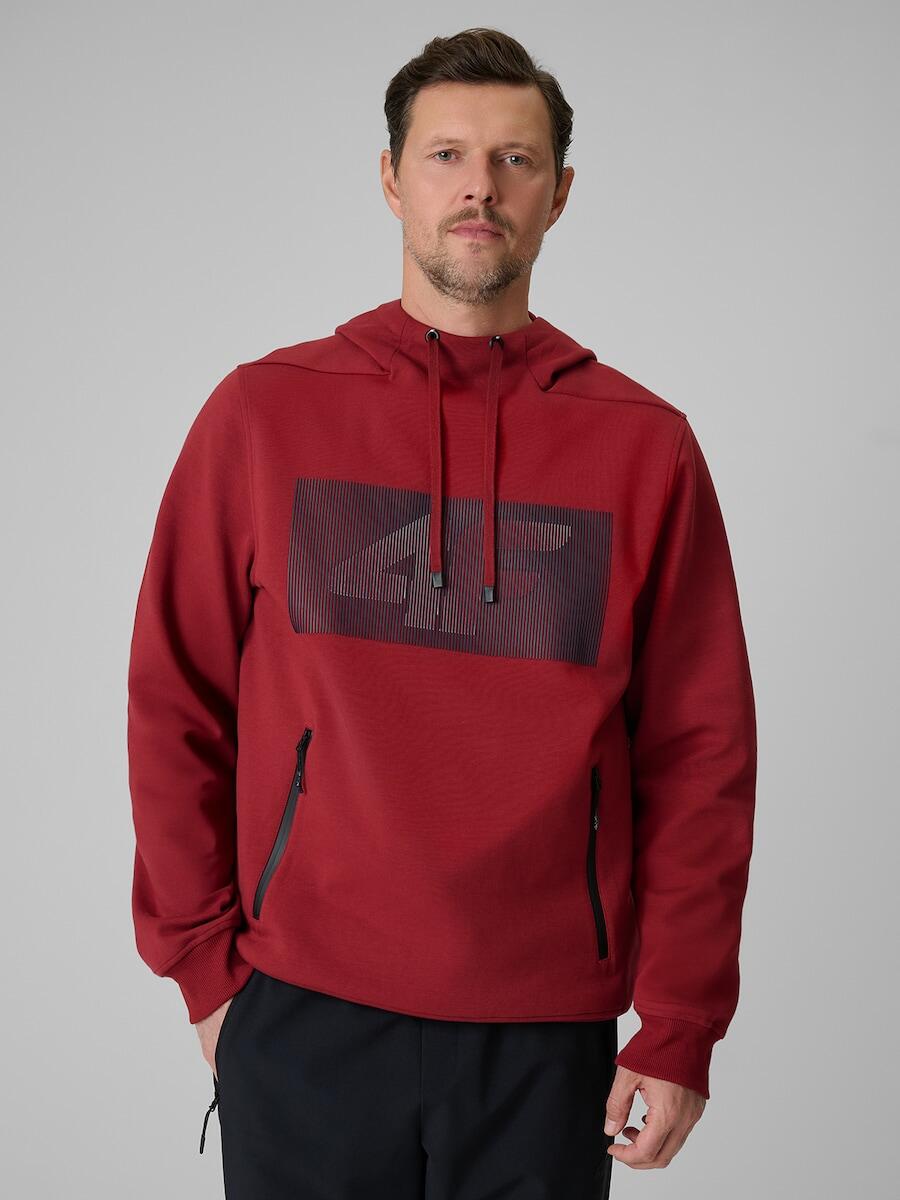 Bluza dresowa regular z kapturem męska 4F 4FRSS26TSWSM2975