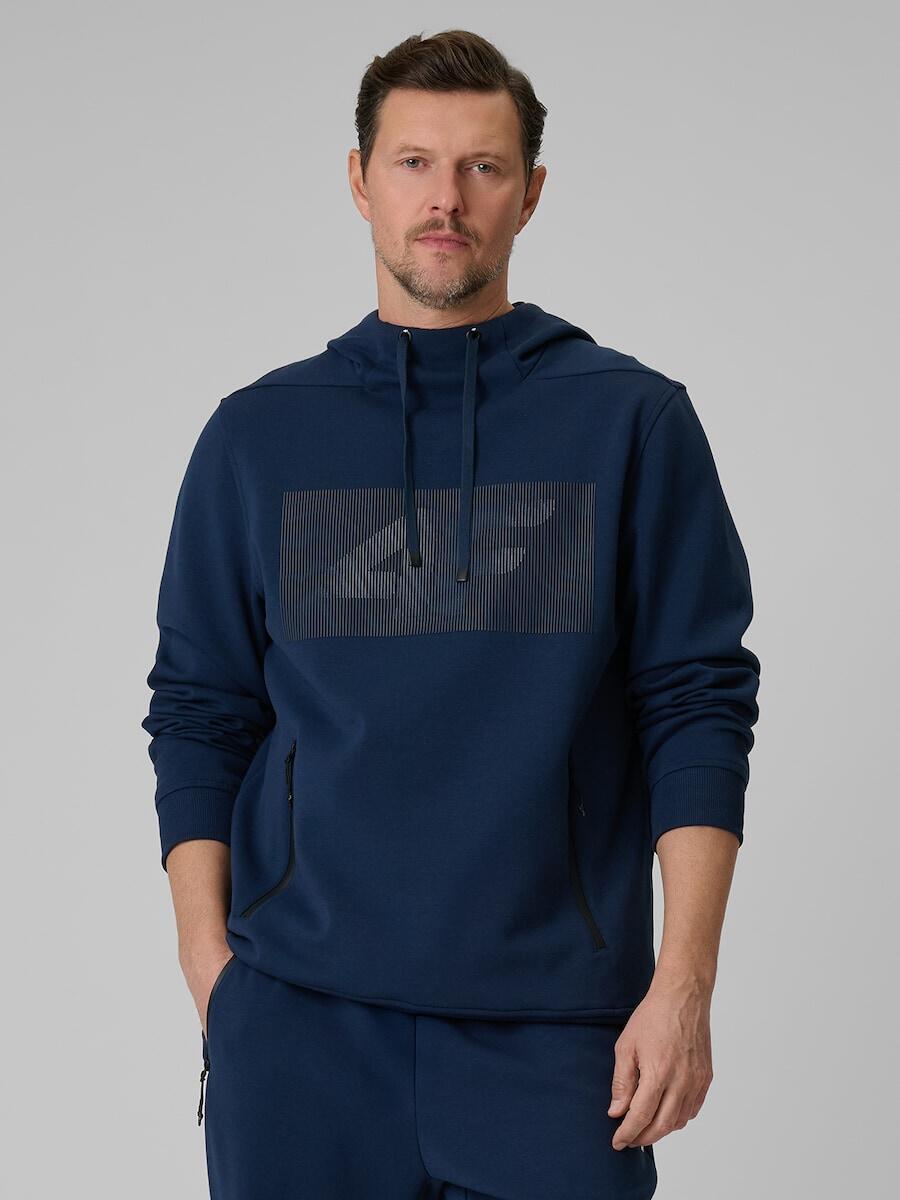 Bluza dresowa regular z kapturem męska 4F 4FRSS26TSWSM2975