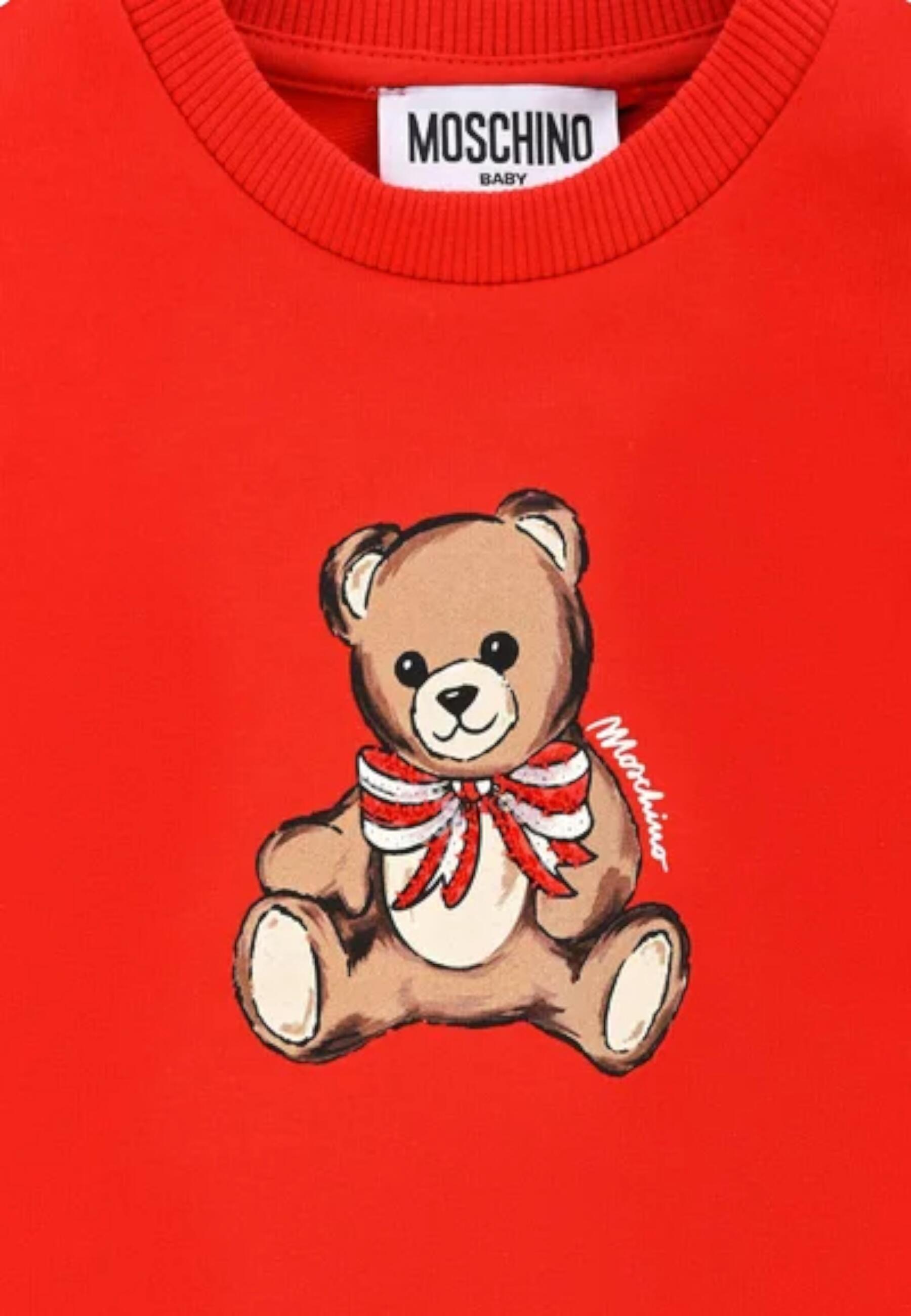 Sweat col rond Moschino HDF06G ROSSO rouge 3/3