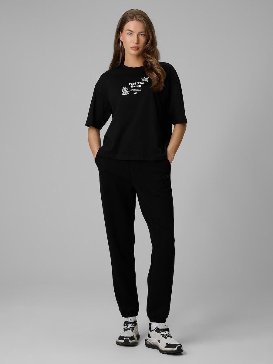 T-shirt regular z nadrukiem damski 4F 4FRSS26TTSHF3704 3/6