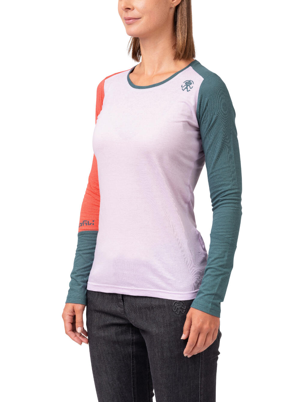 T-shirt donna a manica lunga leggera e performante RAFIKI viola 3/6