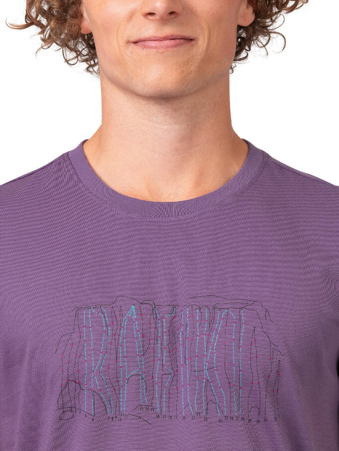 Herenklassiek comfortabel biologisch T-shirt met korte mouwen RAFIKI paars 7/7