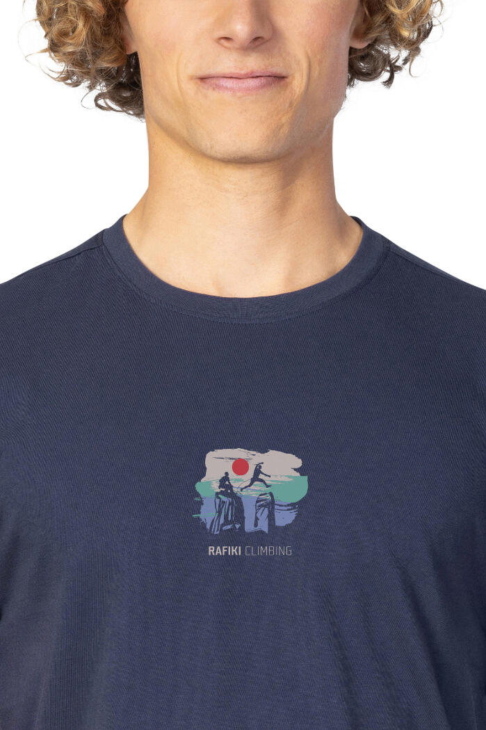 Heren-T-shirt met korte mouwen RAFIKI klassiek comfortabel donkerblauw 7/7