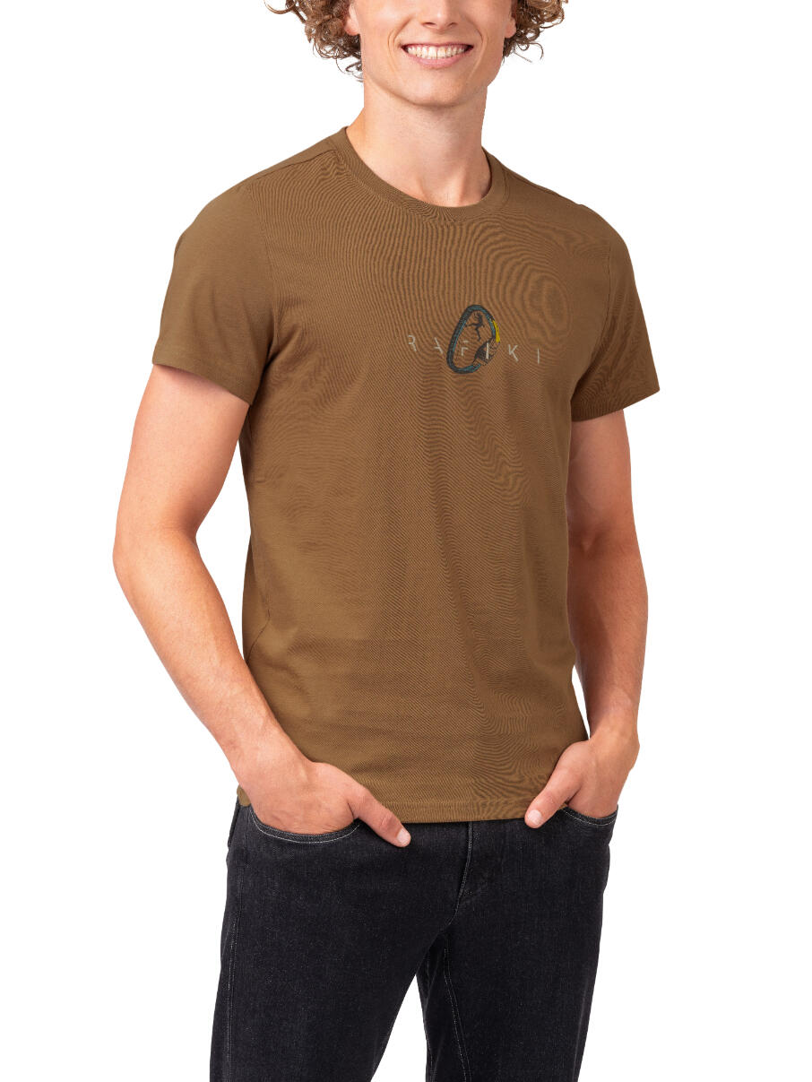 Camiseta orgánica de manga corta clásica y cómoda para hombre RAFIKI marrón 4/7