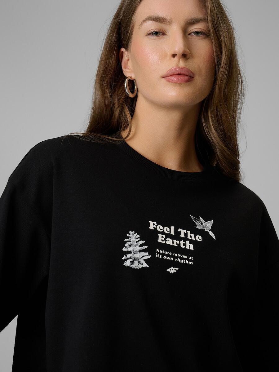 T-shirt regular z nadrukiem damski 4F 4FRSS26TTSHF3704 4/6