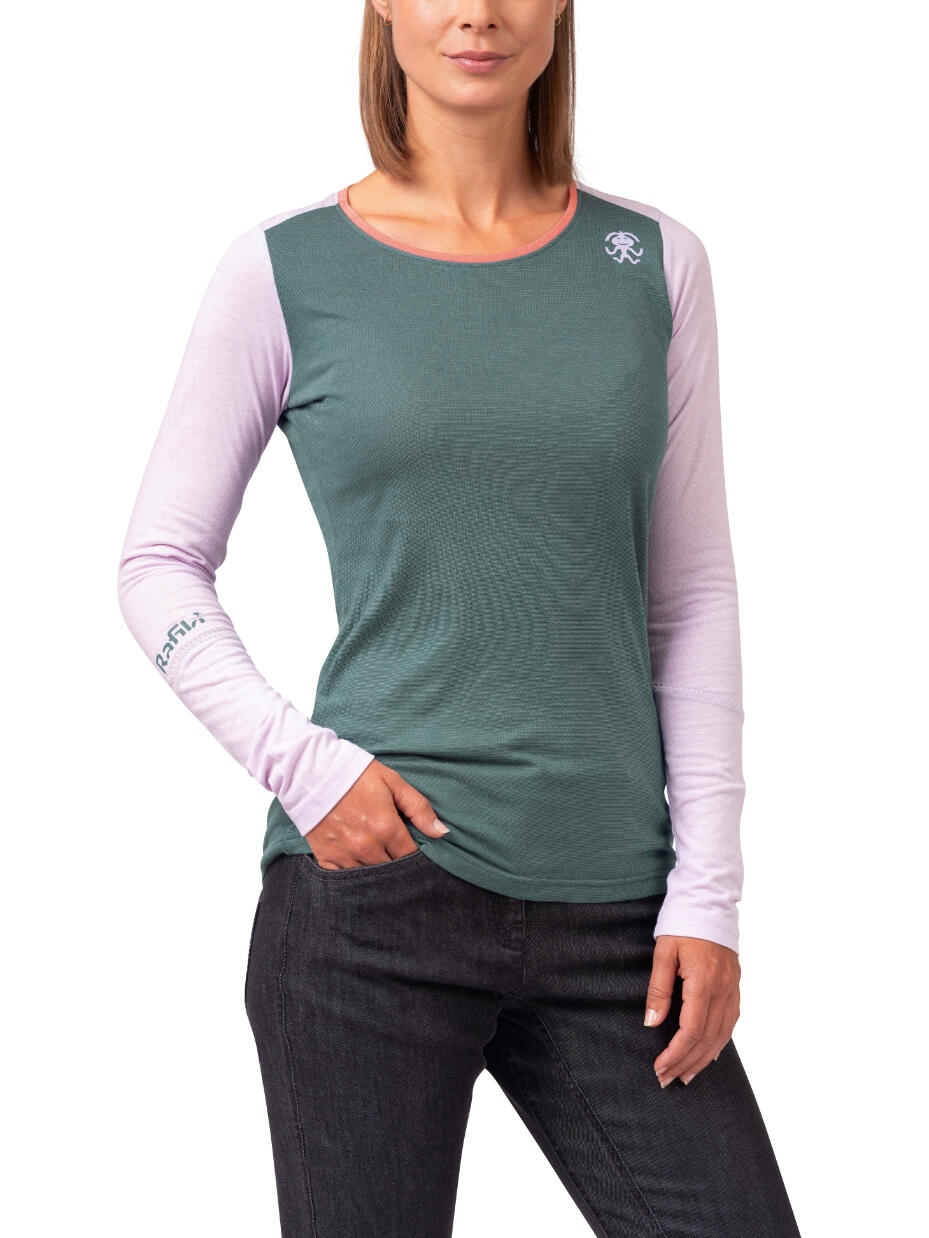 Leichtes Langarm-T-Shirt für Frauen RAFIKI blau 4/7