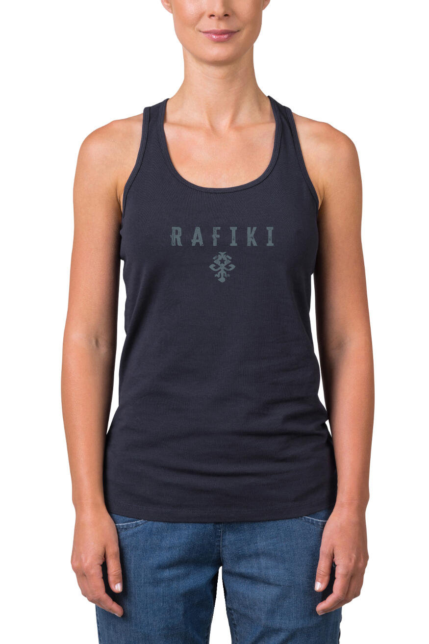 Cómoda camiseta orgánica de tirantes para mujer RAFIKI azul oscuro 5/7