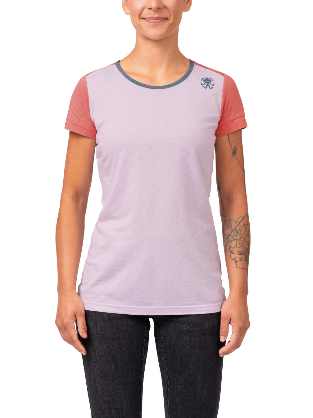 GOTS-zertifiziertes kurzärmeliges Damen-T-Shirt RAFIKI lila 5/7