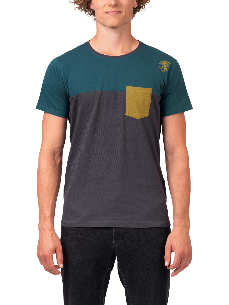 Heren-T-shirt met klassieke pasvorm en korte mouwen RAFIKI donkerblauw 5/7