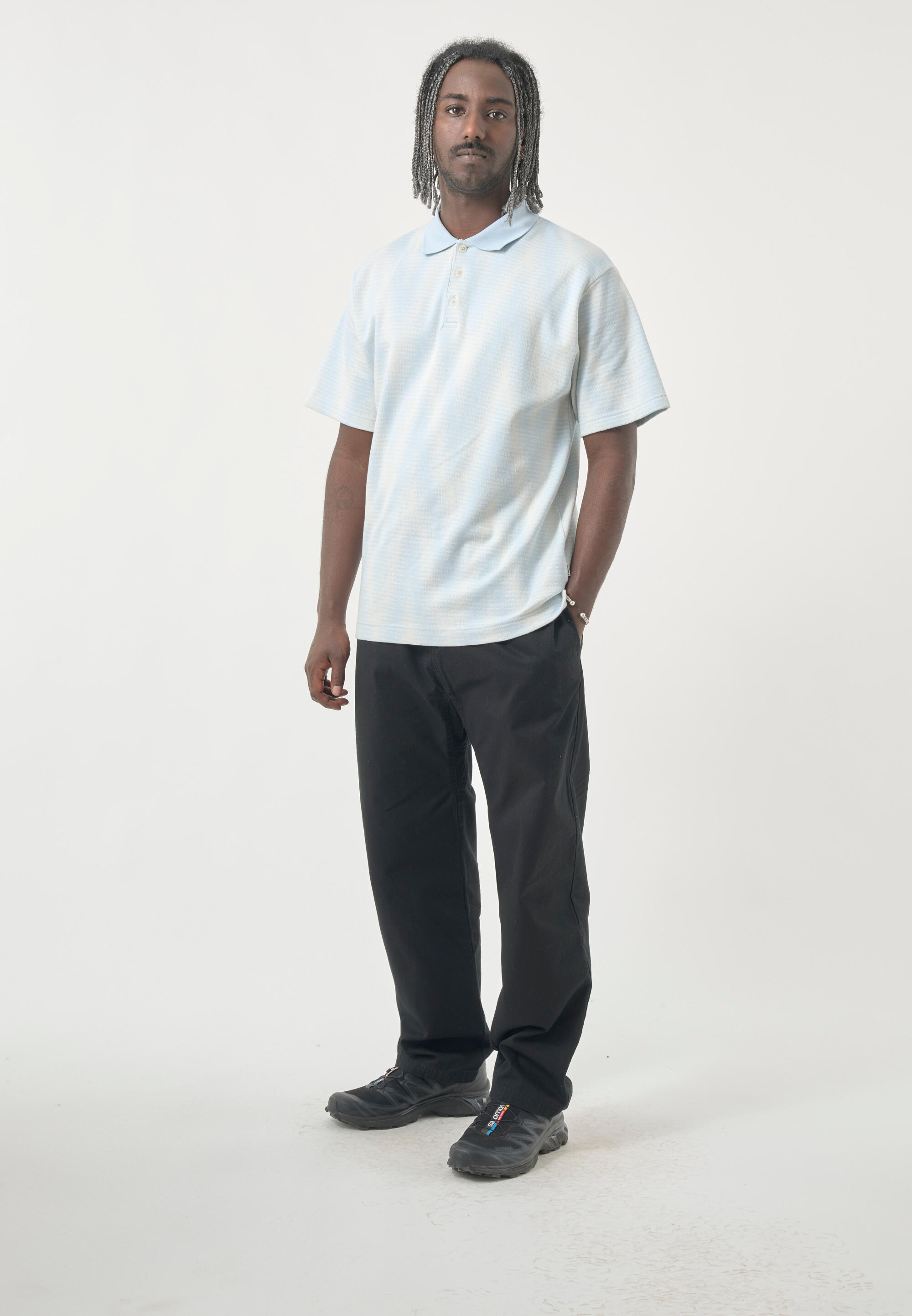 Polo-Shirt Ziggy mit dezentem Allover-Print 4/5