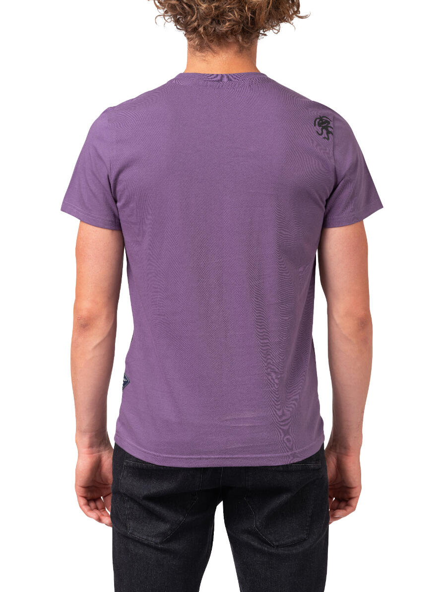 Herenklassiek comfortabel biologisch T-shirt met korte mouwen RAFIKI paars 6/7
