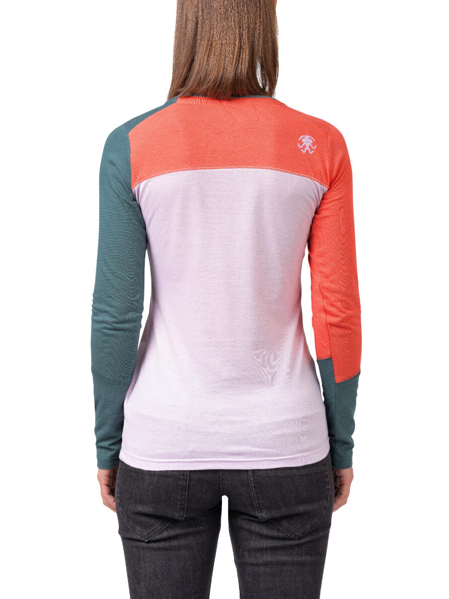 T-shirt donna a manica lunga leggera e performante RAFIKI viola 6/6
