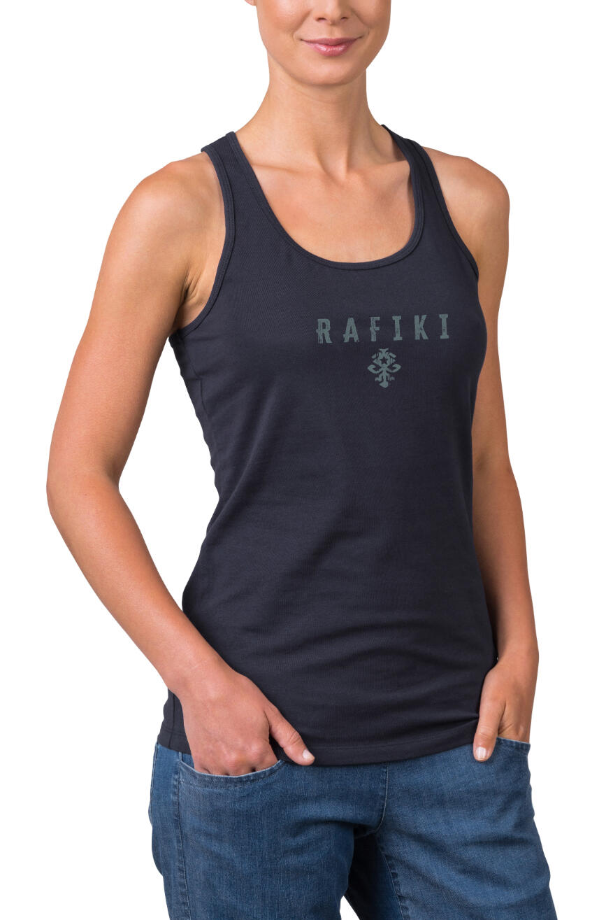 Cómoda camiseta orgánica de tirantes para mujer RAFIKI azul oscuro 4/7