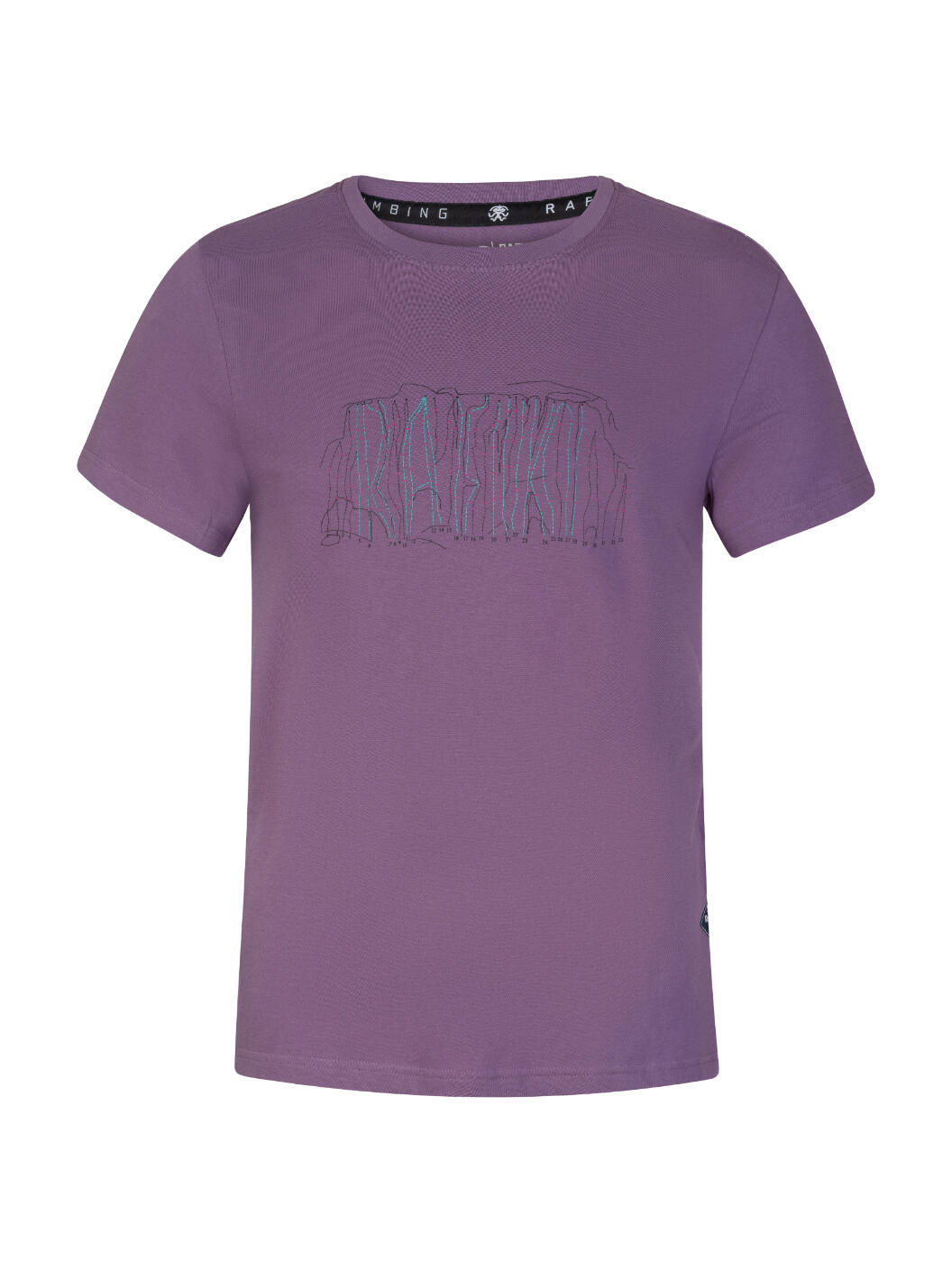 Herenklassiek comfortabel biologisch T-shirt met korte mouwen RAFIKI paars 1/7