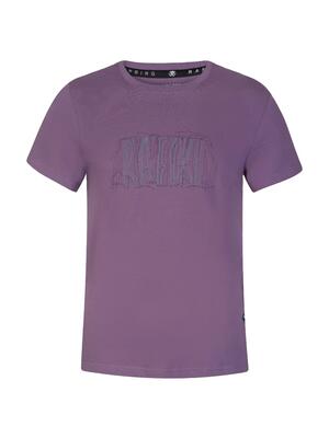 Herenklassiek comfortabel biologisch t-shirt met korte mouwen rafiki paars
