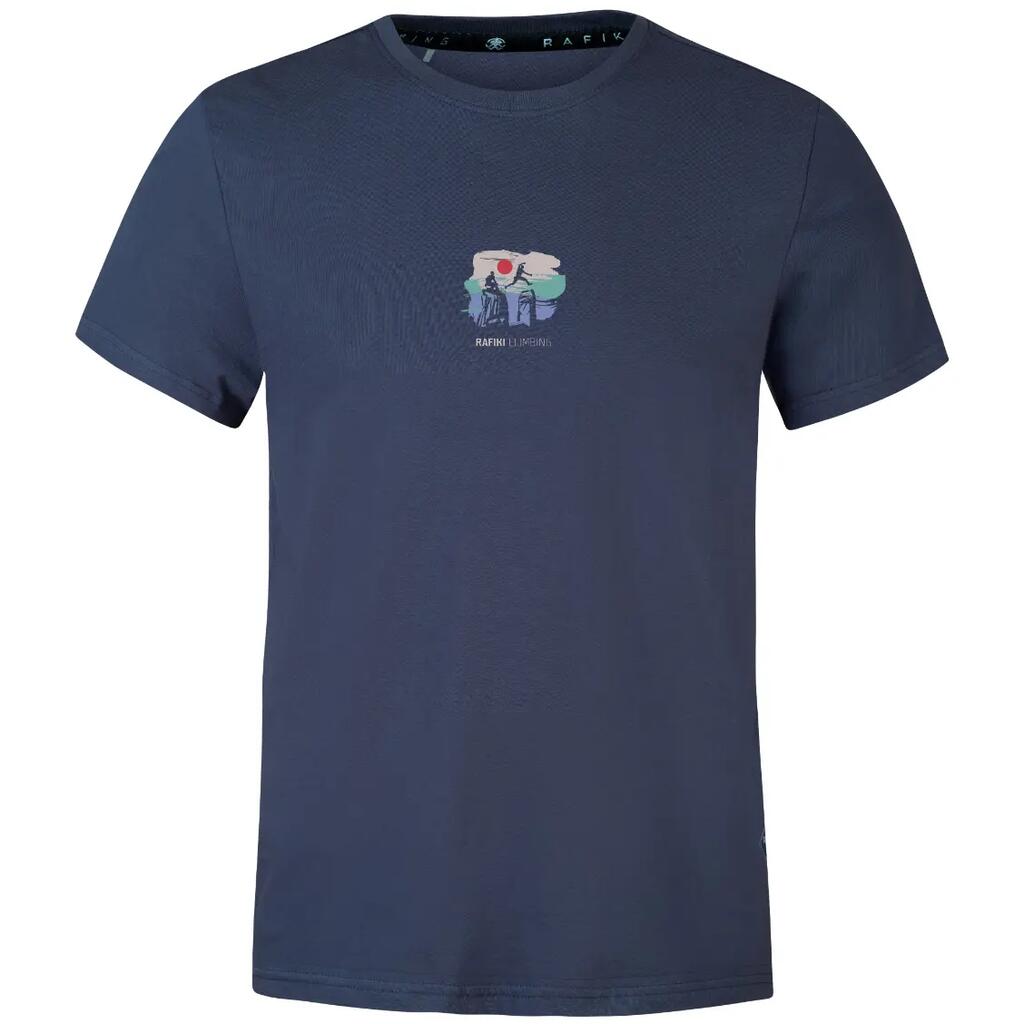 Men's classic comfortable premium short-sleeve T-shirt RAFIKI dark blue