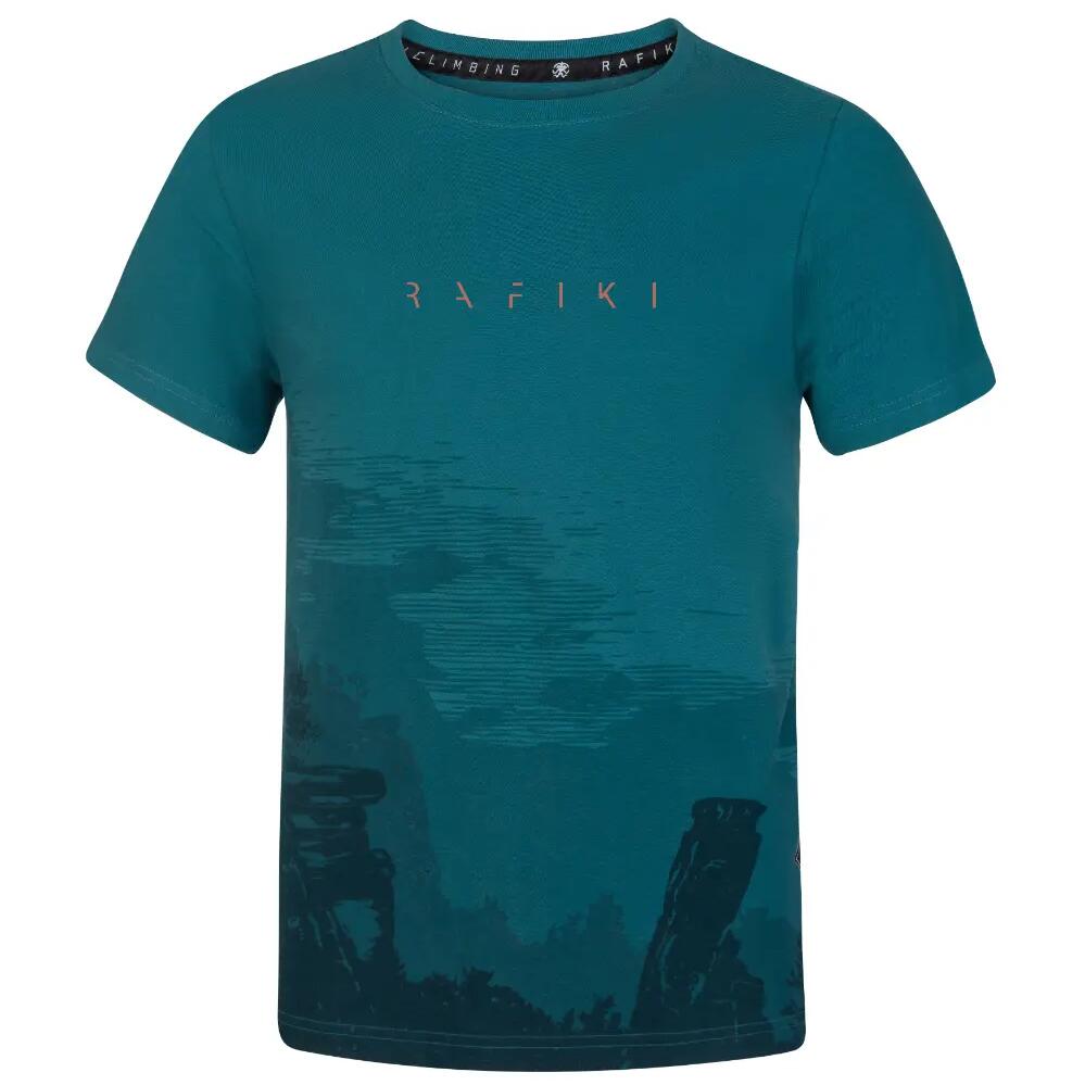Men's classic comfortable premium short-sleeve T-shirt RAFIKI blue