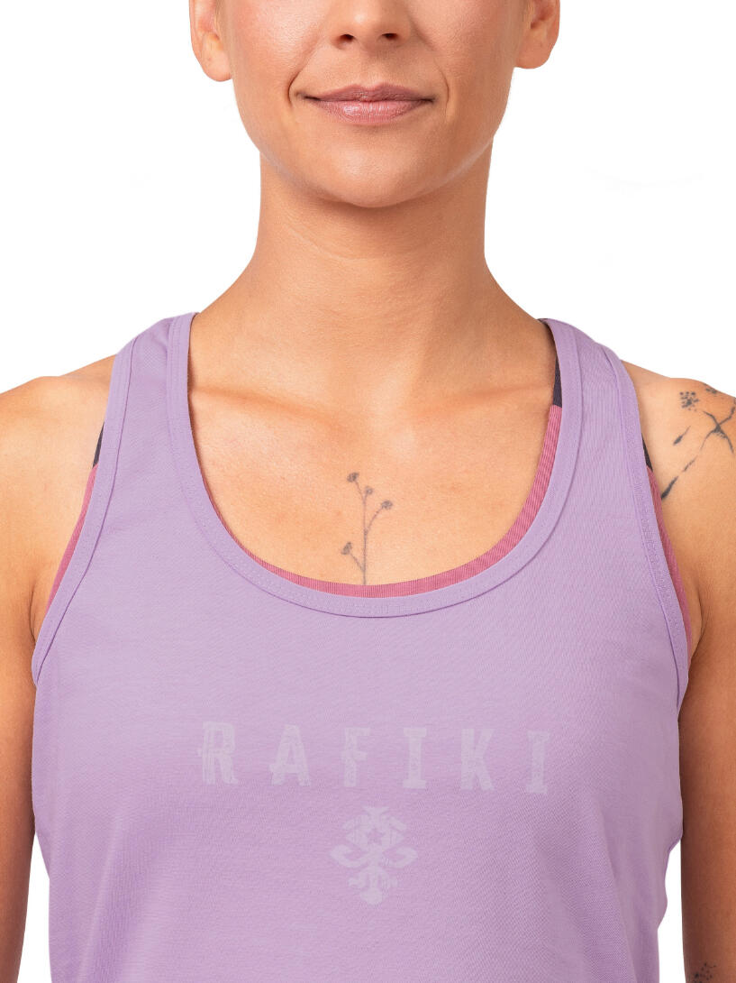 Cómoda camiseta orgánica de tirantes para mujer RAFIKI morada 6/6